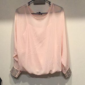 Beautiful blouse with sequins on wrists